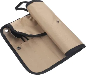 1 Set Camping Cutlery Utensils Set Travel Picnic Outdoor Tableware Kit Roll Pouch
