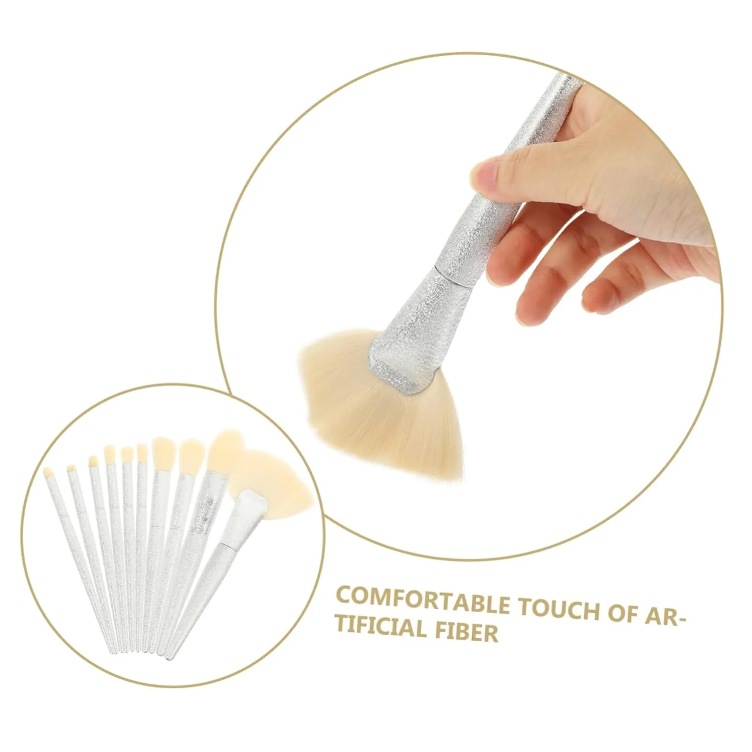 10-piece Makeup Brush Set Stackable Eye Shadow Brushes for Women Eyeshadow Applicators Professional Makeup Tools