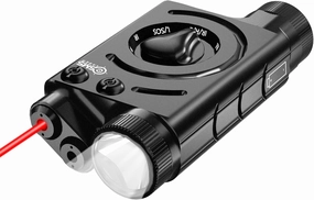 1000 Lumens Tactical Light/Red Laser/IR Laser Combo, Weapon Light Dual Laser Combo for Rifle Compatible with All Standard Picatinny Rails with 9-inch Remote Pressure Switch