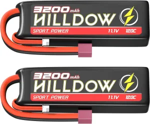 11.1V 3S Lipo Battery 3200mAh 120C Soft Case with T Connector RC Battery for RC Airplane Helicopter RC Car Truck Boat UAV Drone FPV
