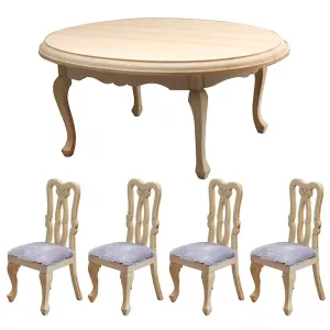 1:12 Doll House Mini Furniture Model Restaurant Scene European Style Blank Tabl