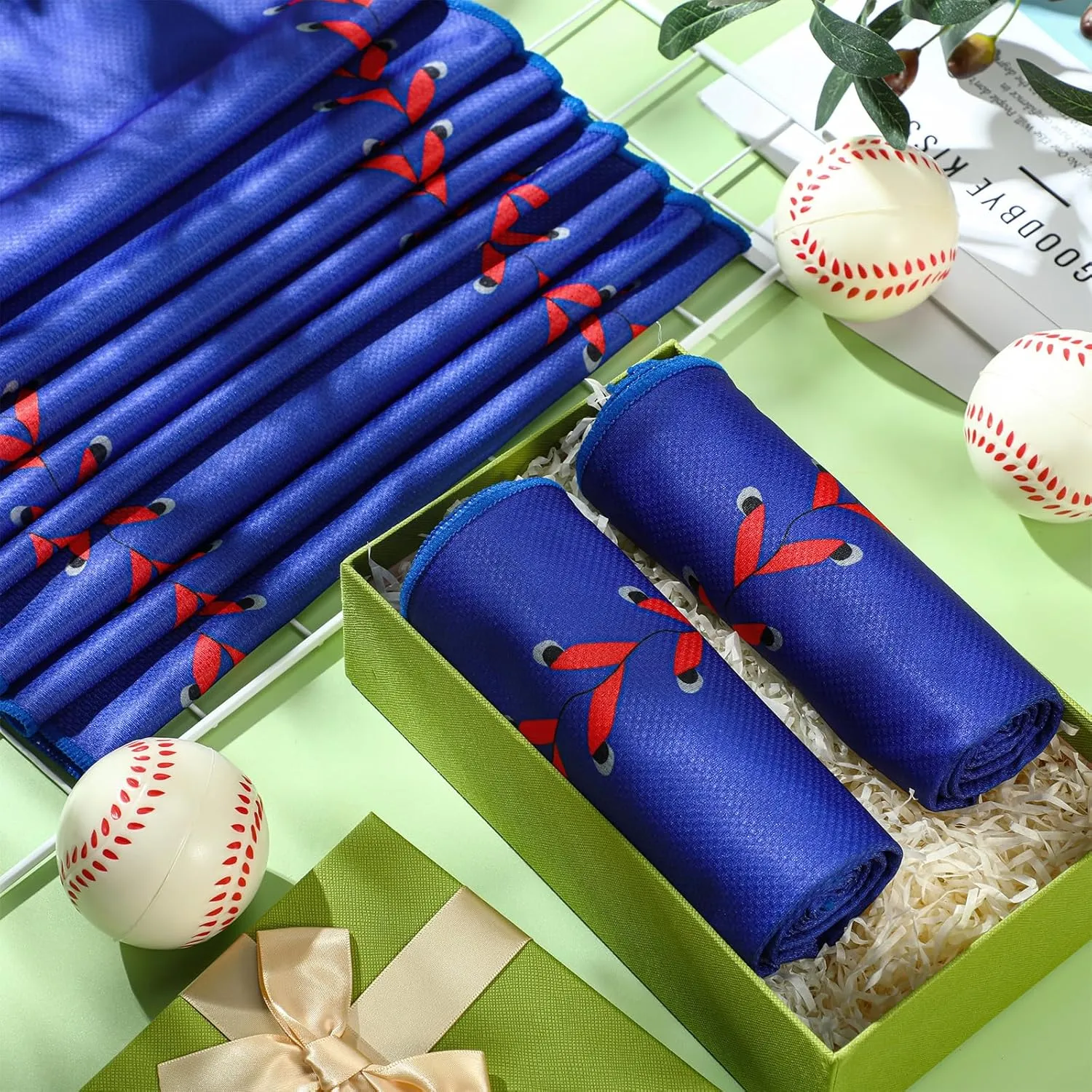12 Pcs Cooling Towel Baseball Football Basketball Breathable Chilly Softball Soccer Ice Towel, 40"x12" Tennis Microfiber Accessories for Player