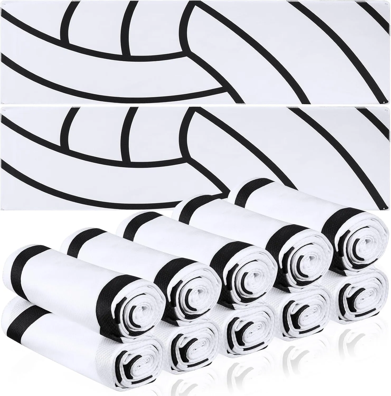 12 Pcs Cooling Towel Baseball Football Basketball Breathable Chilly Softball Soccer Ice Towel, 40"x12" Tennis Microfiber Accessories for Player