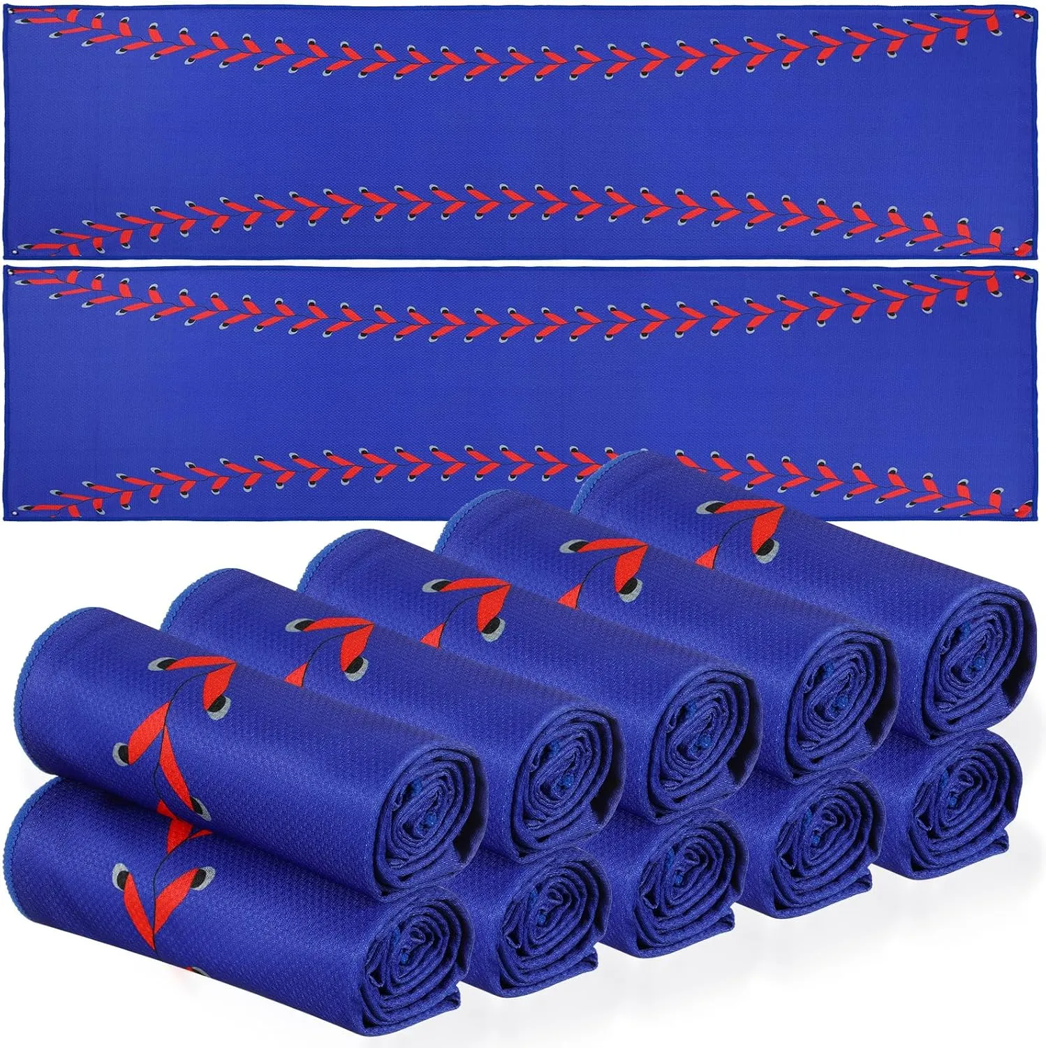 12 Pcs Cooling Towel Baseball Football Basketball Breathable Chilly Softball Soccer Ice Towel, 40"x12" Tennis Microfiber Accessories for Player
