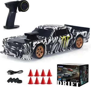 1/43 Mini Gyro RC Drift Car, 2.4G 4WD Full-Proportion RC Electric 15KM/H Racing Drift Car Model with Gyro, Indoor Mini RC Toys Gift (RTR Version)