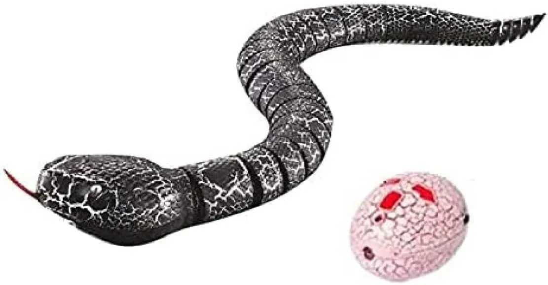 16" Realistic RC Rechargeable Remote Control Snake Toy for Birthday Party Gift Play, Halloween Remote Control Snakes Realistic Iguana Toy Snake