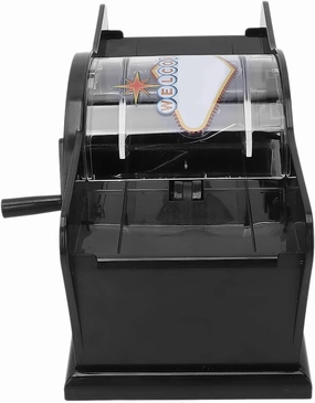 1 2 Deck Manual Card Shuffler Hand Crank Poker Shuffler Tool for Casino Games, Low Noise Card Mixer for UNO, Blackjack, and More