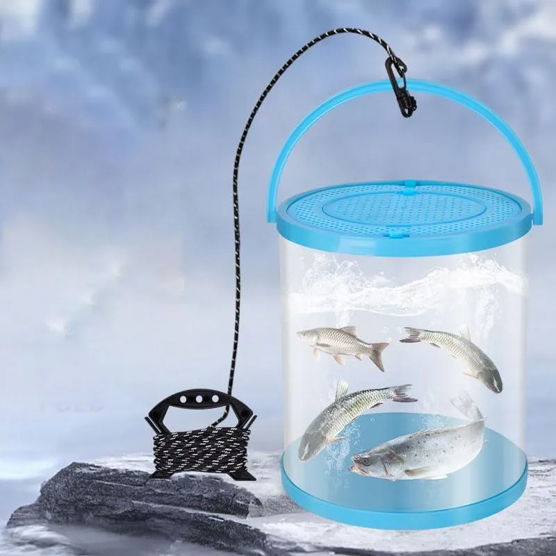 1pc Eva Foldable Live Fish Bucket Thickened Fish Bucket Portable Water Tank Fishing Gear Live Fish Box Accessories Tool