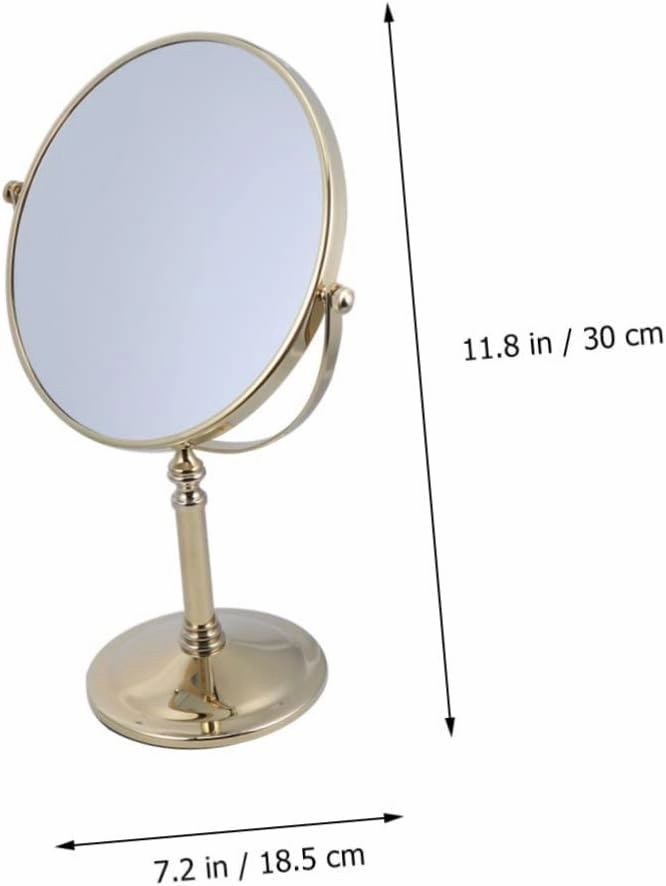 1pc Double Side Cosmetic Mirror Magnification Makeup Mirror Frame - Base for Home Use for -ups and Detail Work