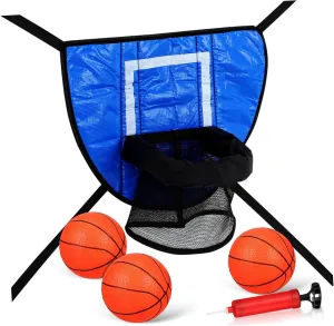 1set Trampoline Basketball Hoop Space Saving Indoor Attachment for Boy Girl Design Quick Setup Compatible Various Trampolines Fun Basketball Games for Boy Girl