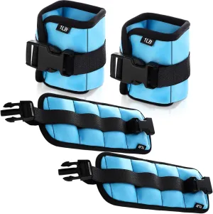 2 Pairs Ankle Wrist Weights for Dry Land or Aquatic Exercise Aqua Cuffs Aqua Aerobics Fitness Bands for Ankle and Wrist Adjustable Weights for Swimming Pool Workout Equipment