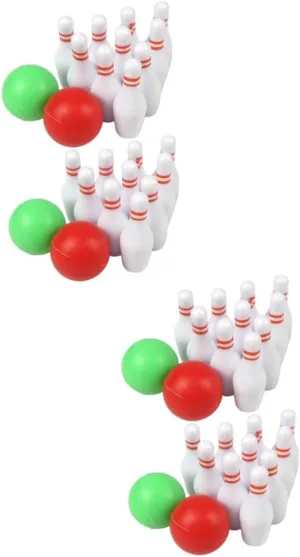 2 Sets Mini Bowling Balls Model of Decorative Bowling Accessories for Mini House Decoration Realistic Simulation Durable for Collectors and Imaginative Play