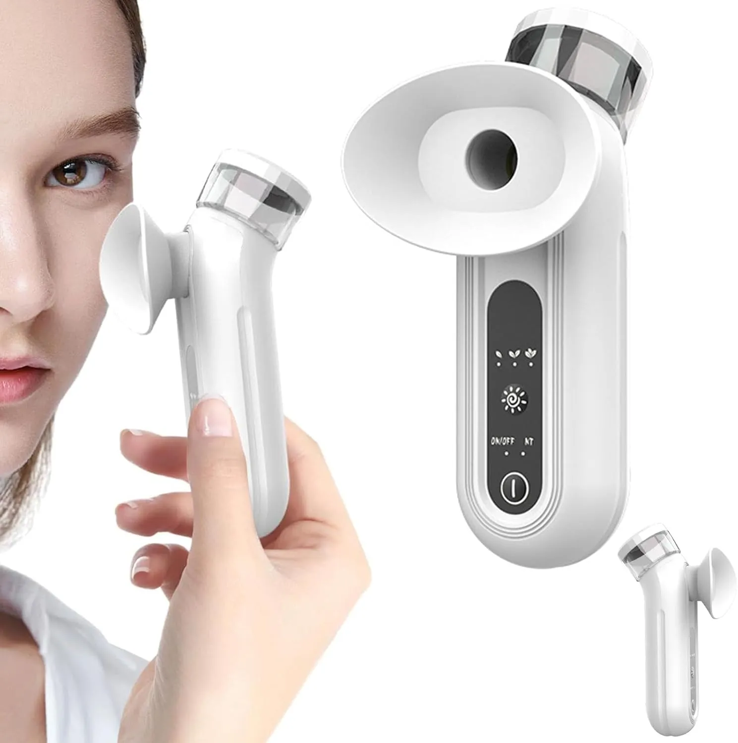 2025 Eye Steamer, Eye Steamer for Dry Eye Relief, Nano Eye Mist Steam, Heated Steam Therapy Wand for Dry Eye Relief, Compact Travel-Friendly Design, White,Portable Rechargeable