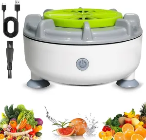 2025 New Electric Fruit & Vegetable Washer – Portable Food Cleaner with 5 Cleaning Modes, Wireless Charging & Waterproof – Wash Produce, Meat, Grain in Seconds