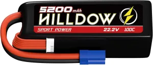 22.2V 6S Lipo Battery 100C 5200mAh Soft Case RC Battery with EC5 Plug for RC Car Truck RC Boat RC Airplane Helicopter Quadcopter