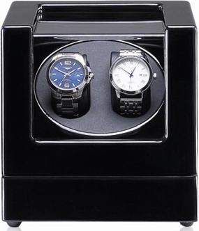 2 0 Position Dual Battery Piano Black Shaking Watch, Fully Automatic Mechanical Watch Winding Box, Automatic Stop When The Cover is Opened, Five-Speed Anti-Magnetic Silent System