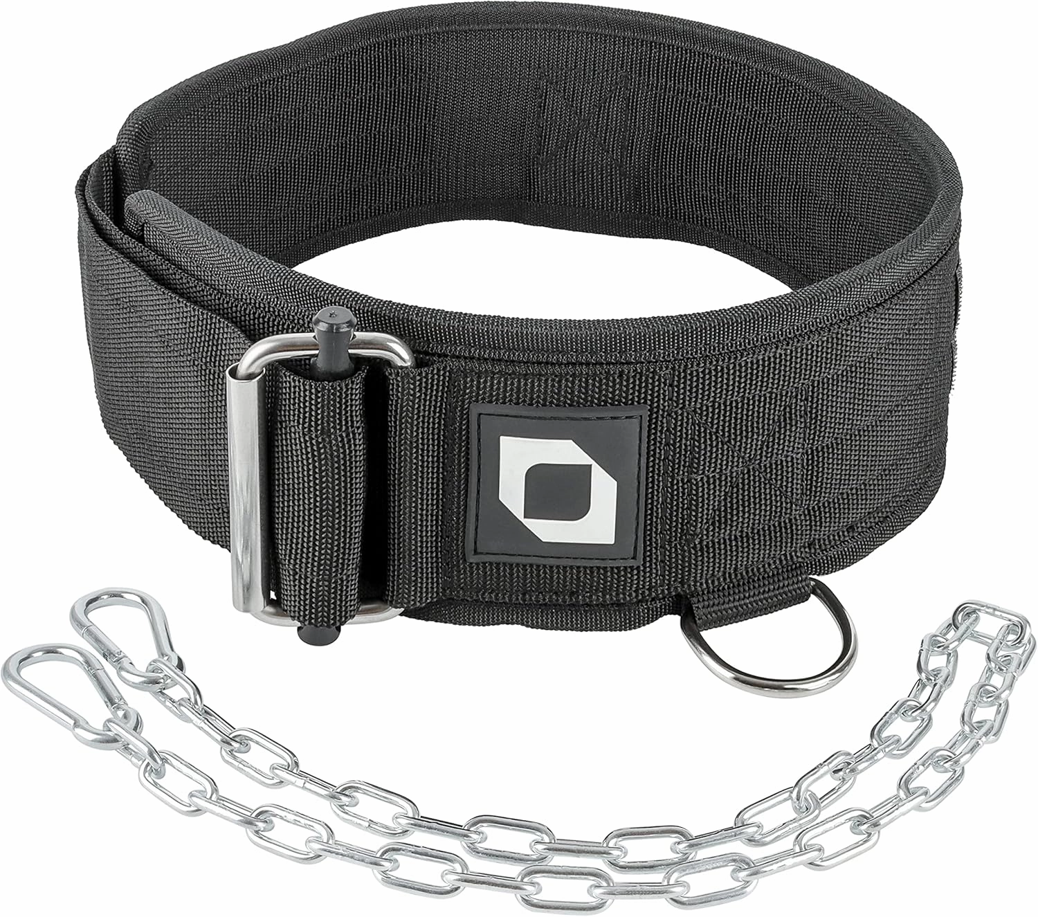 2-in-1 Multi Purpose Weight Lifting Belt & Weighted Dip Belt - Functional Exercise, Strength Training, Powerlifting, Deadlift, Squat, Olympic Lifts - Weighted Dips, Chin-ups, Pull-ups 100% Nylon