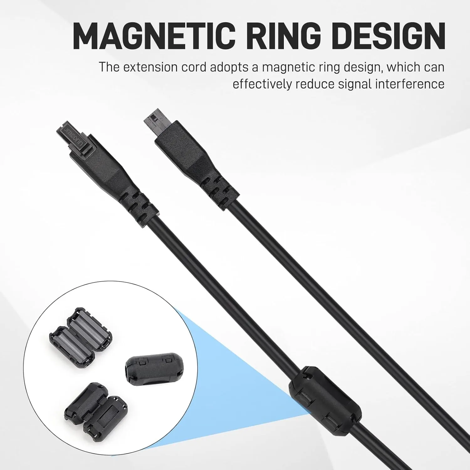 2PCS 78.7inch 4Pin AMS Extension Cable with ferrite for Bambu Lab AMS-Lite A1 A1MINI 3D Printers (not X1 P1) (2m*2pcs)