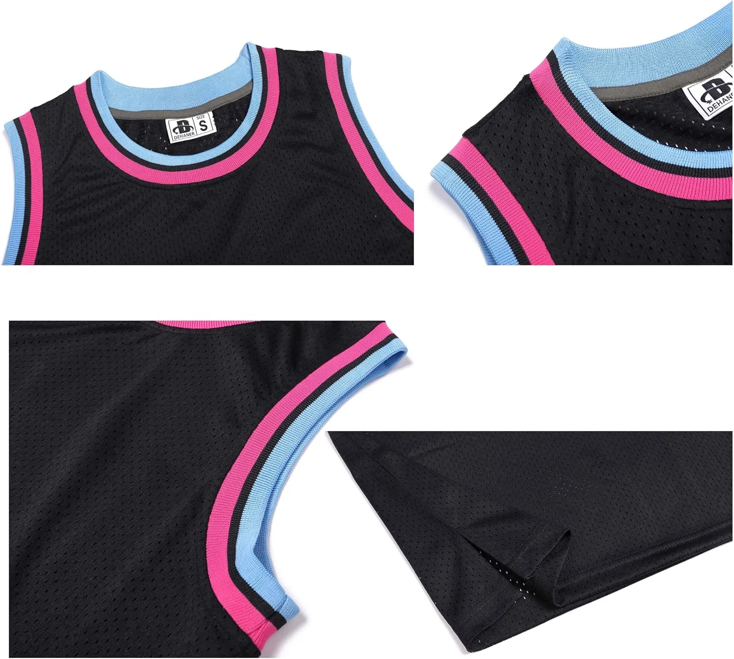 3 Pack Men's Blank Basketball Jerseys Mesh Performance Athletic Team Sports Uniforms Bulk Shirts