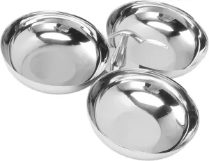 304 Stainless Steel Serving Plate, 3 IN 1 Fruit Bowl Snack Plate, Reusable Dessert Plates, Fruit Plate for Fridge, Simple Snack Tray, Portable Serving Tray for Home Kitchen Party(Mg/dL)