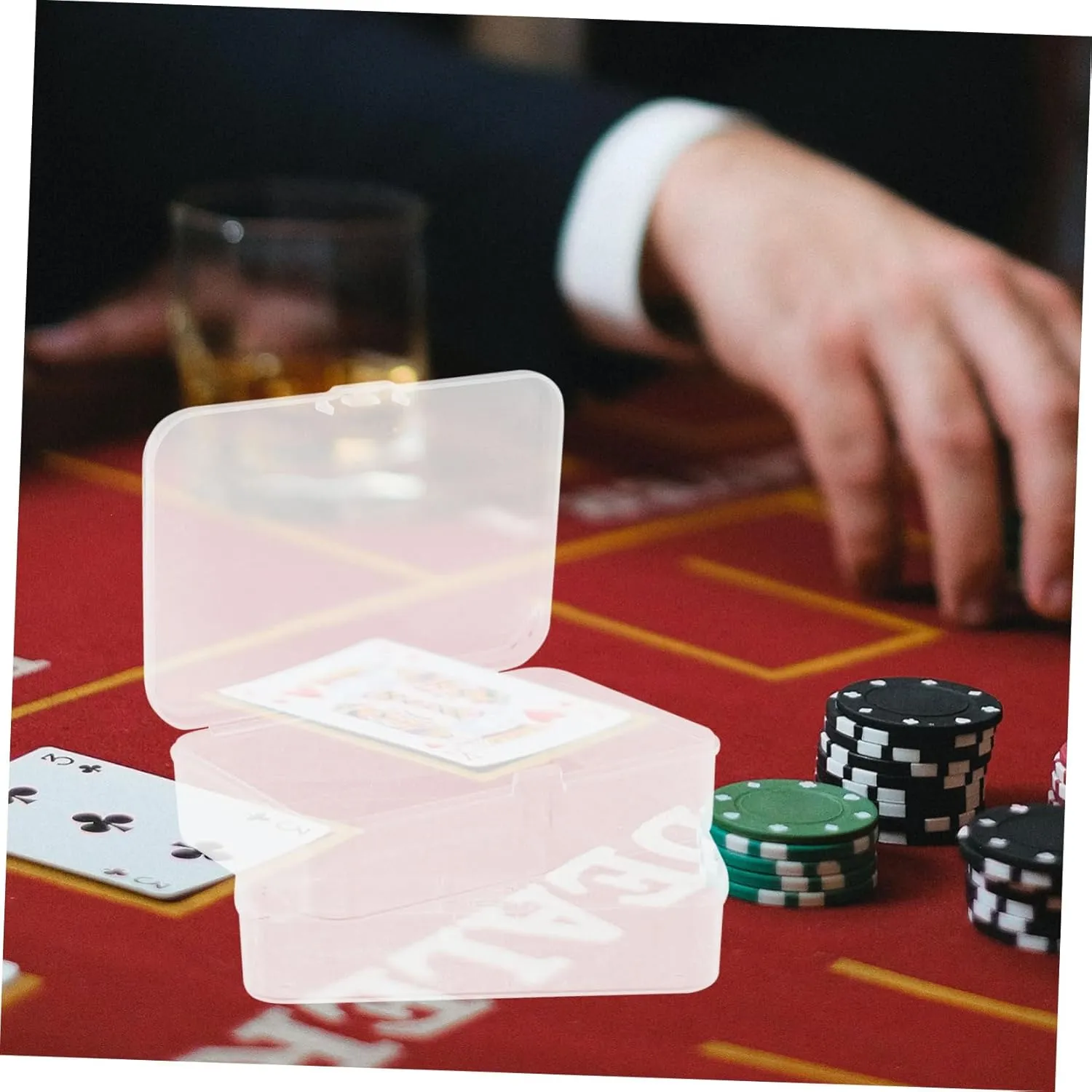 30pcs Clear Gaming Card Storage Case Container for Organizing Poker Cards and Compact Design for Items