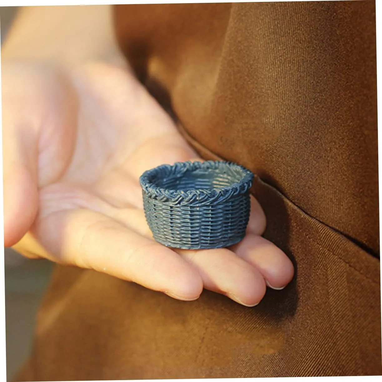 3sets 6pcs Mini House Baskets Creative Decor for Dollhouses Exquisite Miniature Storage Baskets Accessory for Desktop Furniture and DIY Projects 6pcs*3