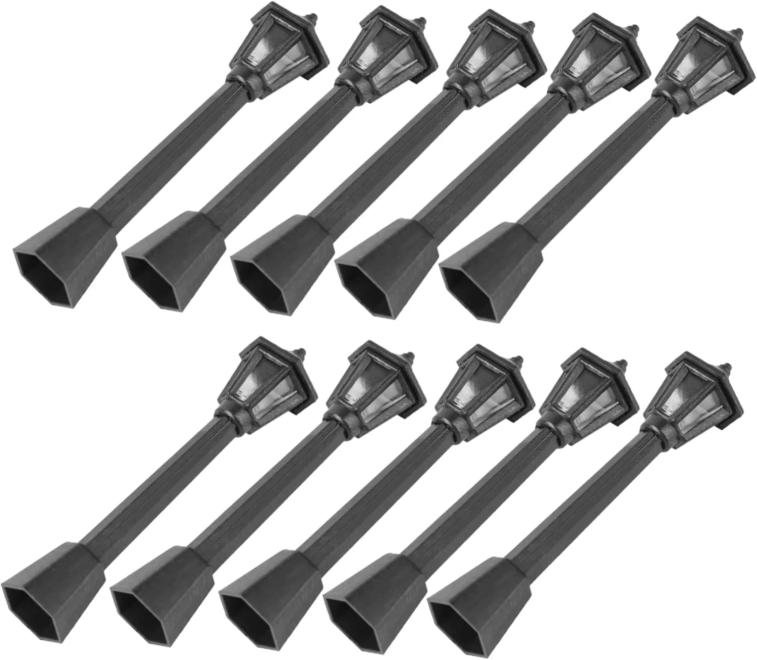 3sets Miniature Garden Lights Microscopic Dollhouse Street Lamp Post 10pcs*3