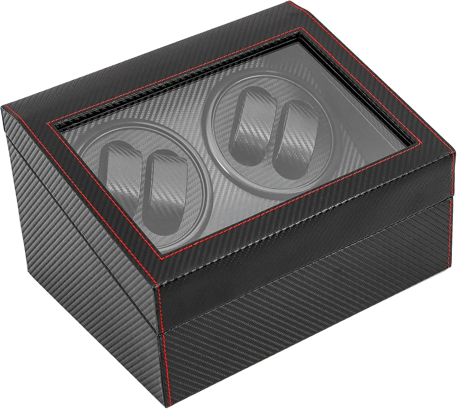 4 6 Automatic Rotation Watch Winder Watch Storage Box Auto Display Case Holder Bidirectional Rotation Separate Control Switch for Personal Use, Store Display, and Home Decoration