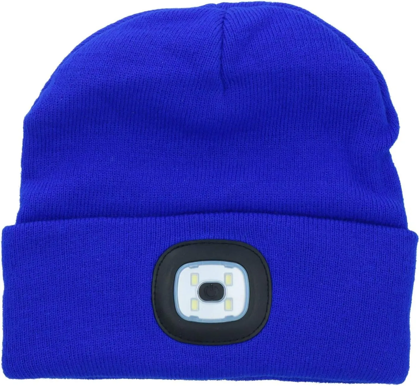 4 SMD Blue Beanie Hat Light USB Rechargeable Head Light Torch Lamp Unisex