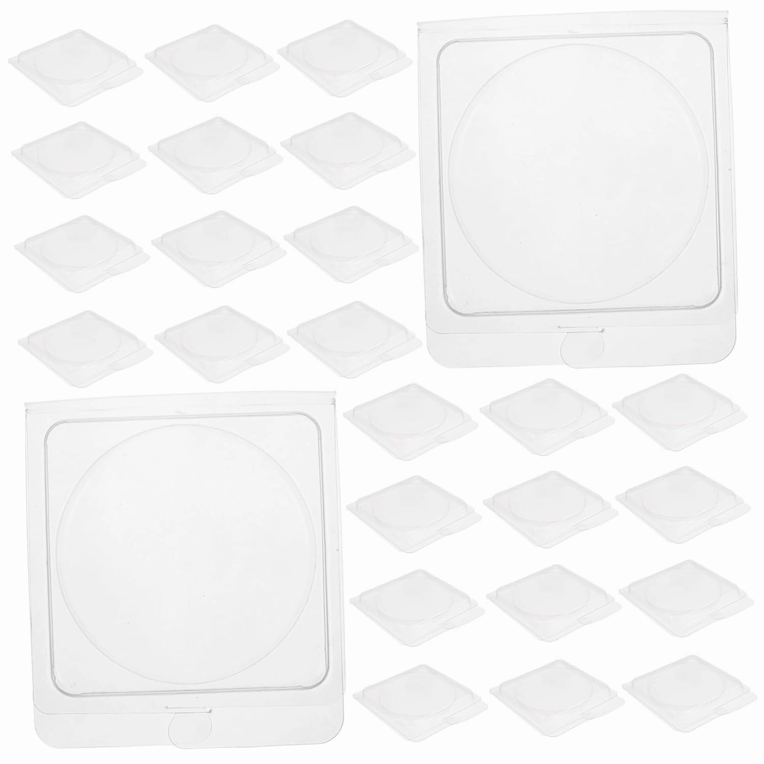 40pcs Transparent DIY Blush Highlighter Packaging Durable Empty Makeup Pans Refillable Eyeshadow Palette for Custom Cosmetics for DIY Enthusiasts