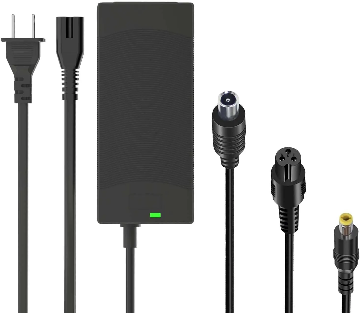 42V 2.1A Replacement Scooter Charger for 3 in 1 Charger for 36V Lithium Battery (5.5mm*2.5mm/ 8mm RCA/ 8mm 3-Prong),Compatible with Xiaomi,Gotrax,Jetson,Hiboy,Segway,Swagtron,Ninebot