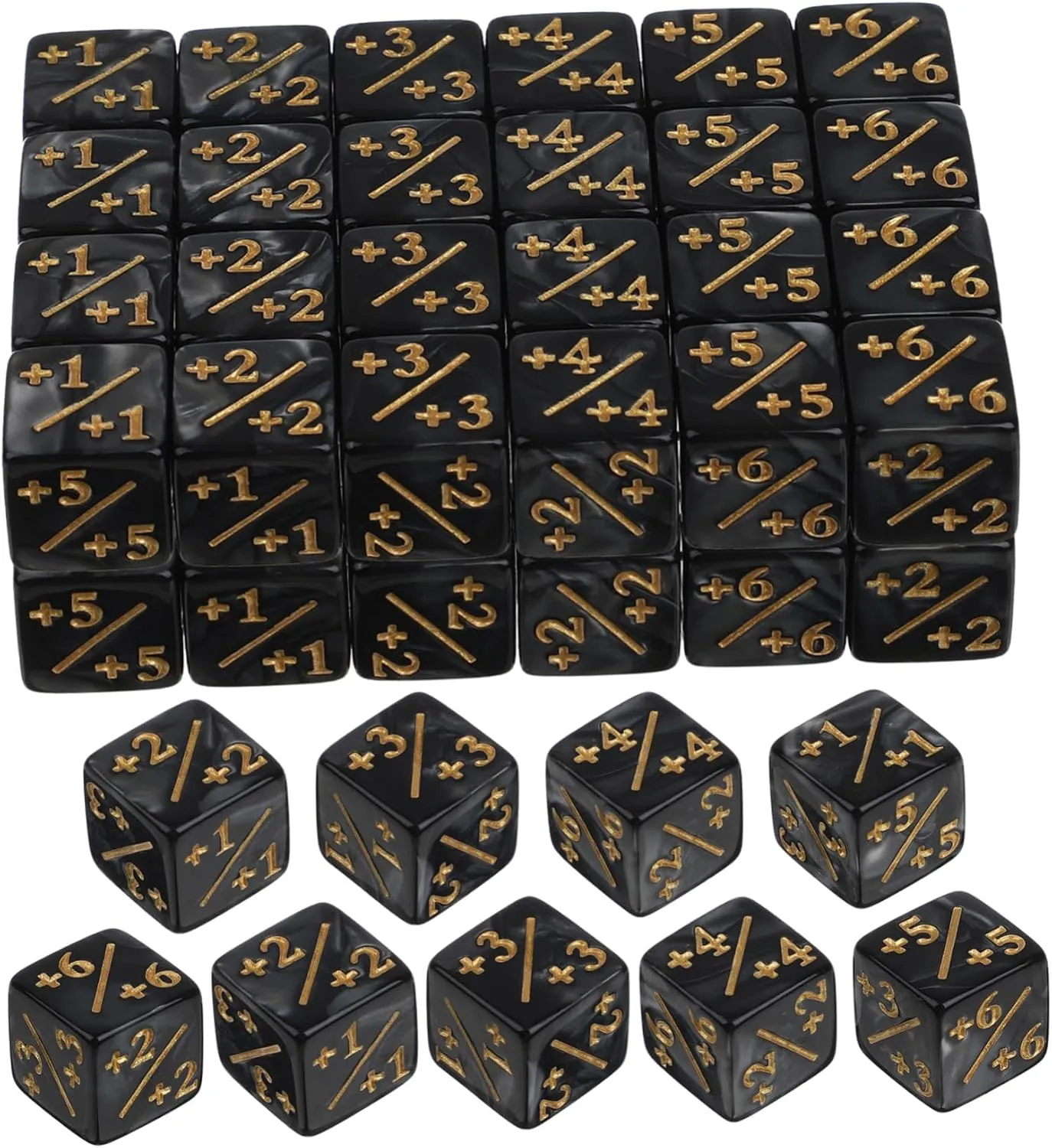 48pcs Acrylic Dice Set Stackable Counter Tokens for Card Gaming Accessories and Versatile Dice Counters for Game Mechanics for Game Nights and Gatherings