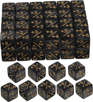 48pcs Acrylic Dice Set Stackable Counter Tokens for Card Gaming Accessories and Versatile Dice Counters for Game Mechanics for Game Nights and Gatherings