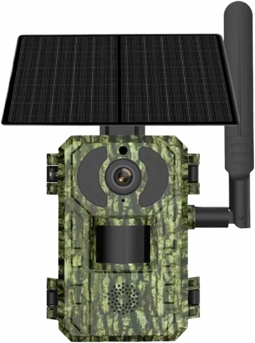 4G 2K 4MP PIR Motion Activated 0.2s Trigger Time Night Vision IP66 Hunting Trail Wildlife Battery Solar Camera(EU 4G Band)