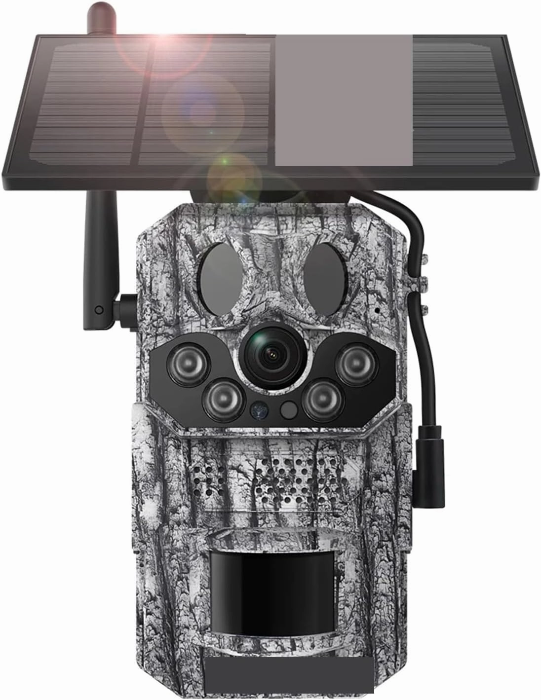 4G 2K 5MP PIR Motion Activated Trigger Time Night Vision IP66 Hunting Trail Wildlife Battery Solar Camera Forest(4MP add 64GB)