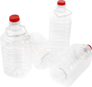 4pcs Portable Water Jugs for Camping Leakproof Large Water Containers with Handle Space-saving Design for and Cleaning