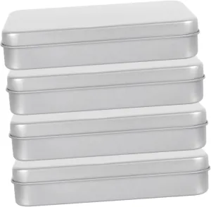 4pcs Storage Case for Plaything Cards Tinplate Game Cards Holder Moisture Design Compact Organizer for Friends