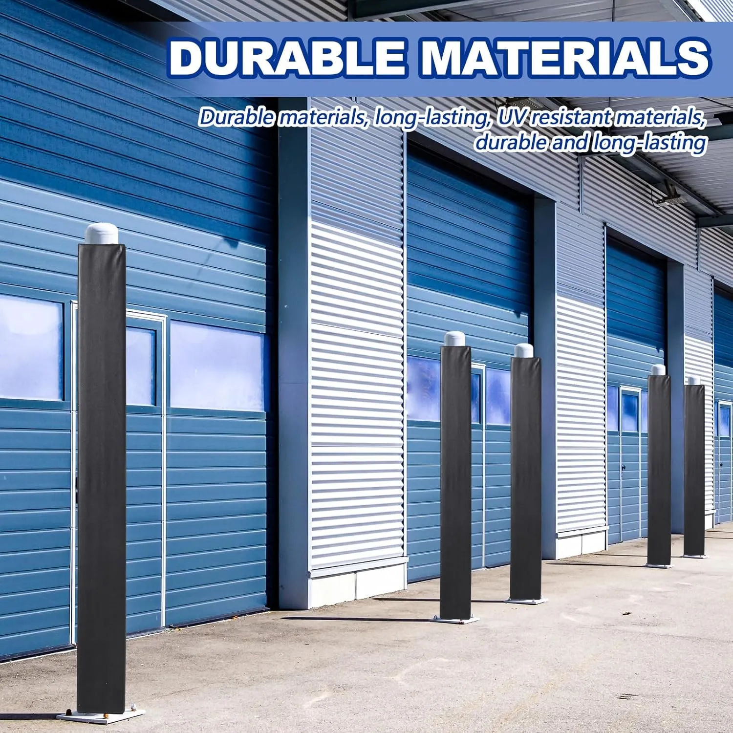 4" Basketball Pole Pads 47.2" Tall Basketball Pole Paddings Weather Resistant Waterproof Garage All Weather Pad for Player Protection and Safety