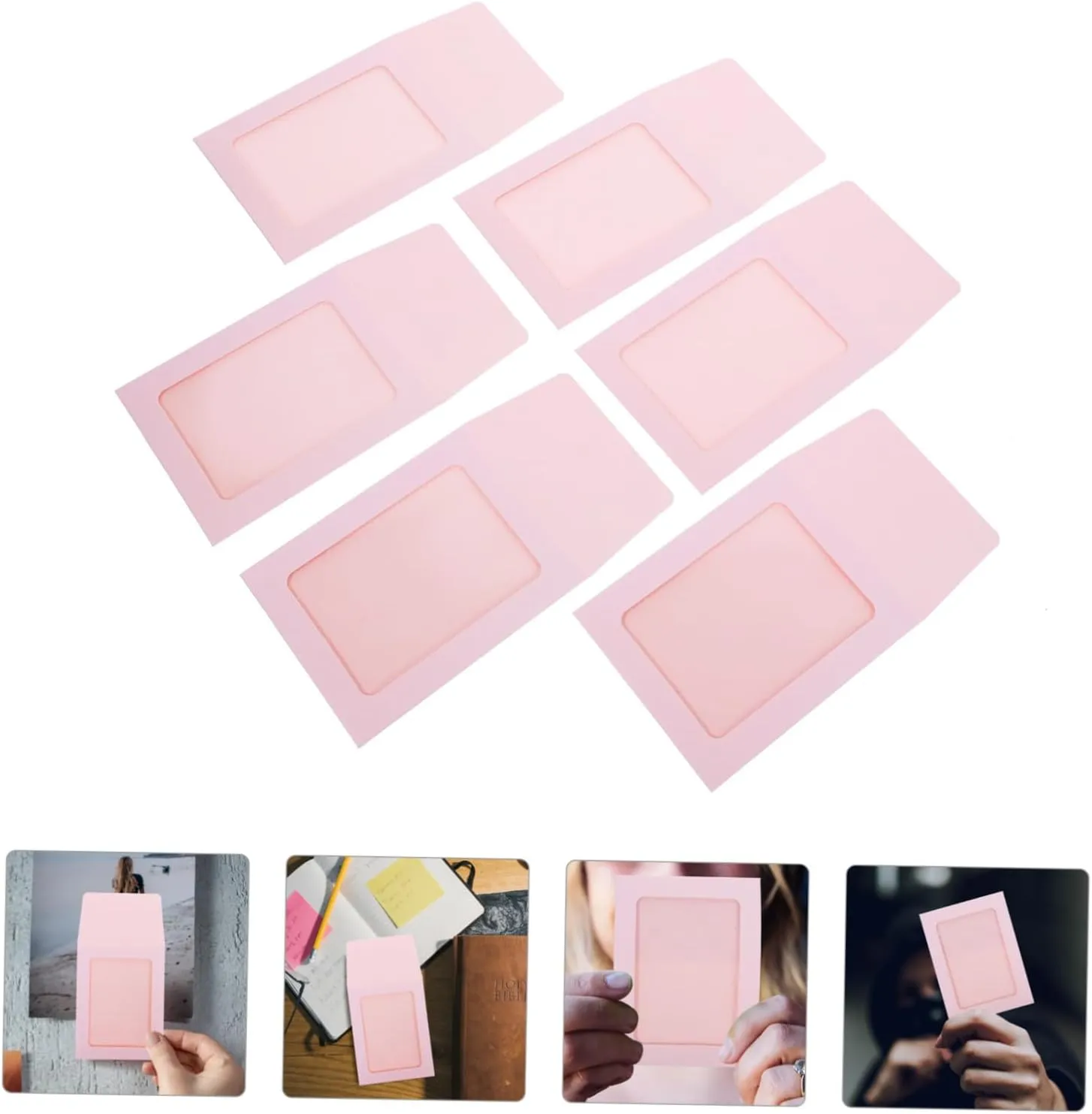 4sets Card Covers Display Cards Sleeves Simple Style Cardholders Paper 20pcs*4