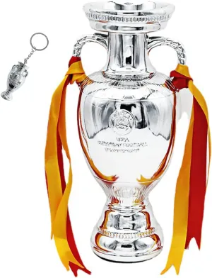 5 Different Sizes Football Championship Tophy, 2024 European Replica Football Delaunay Cup, Resin Soccer Award Sport Fans Souvenir