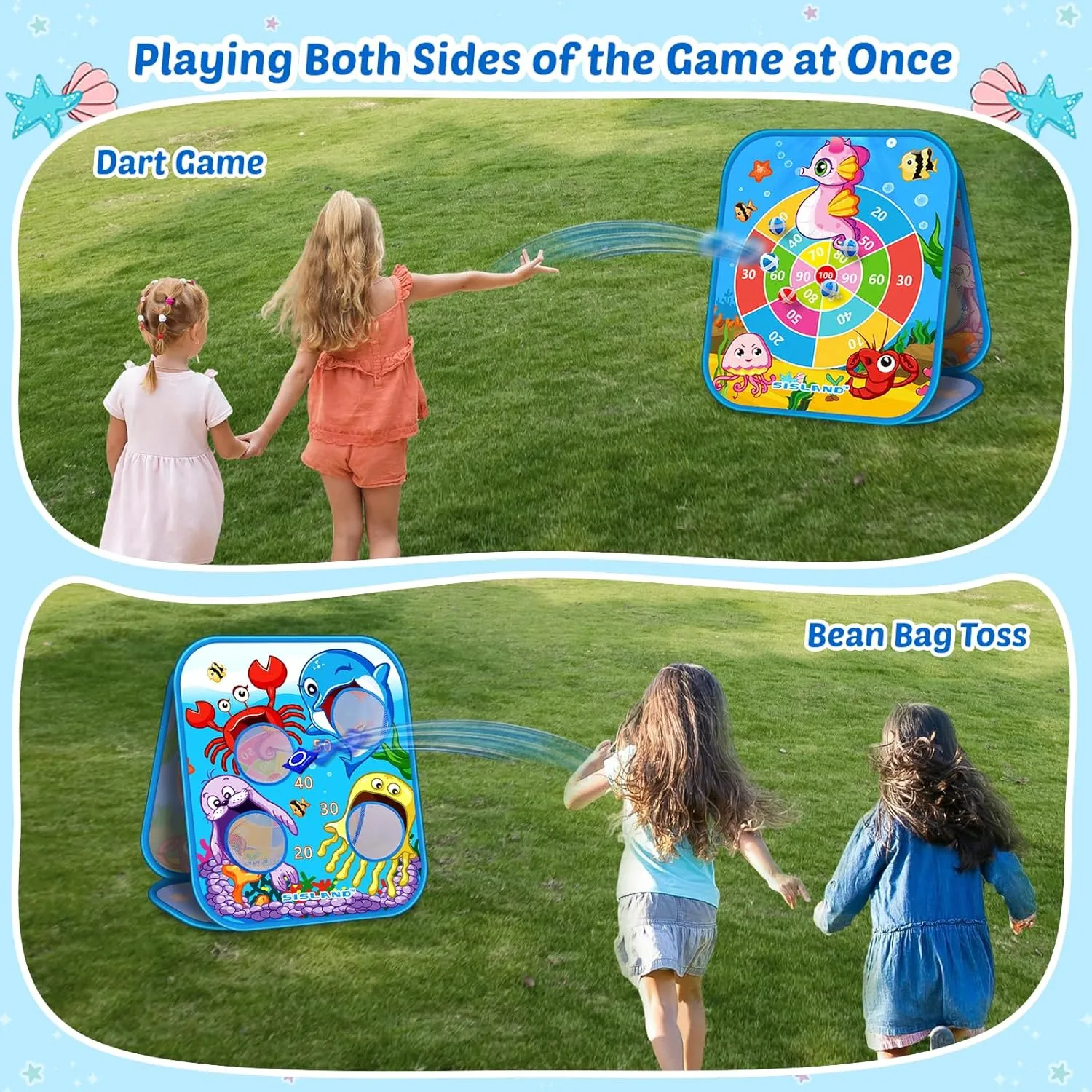 5-in-1 Bean Bag Toss Game for Kids, Animal Corn Hole Outdoor Toy for Toddler, Outside Yard Party Lawn Backyard Games Birthday Gift for Boy Girl Age 3 4 5 6 7 8