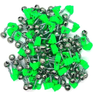 50pcs Fishing Glow Alarm Dual Alert Bells Rings with Holes for Installing Installing Fishing LED Lights and Night Glow Sticks. can be Used for Night Fishing