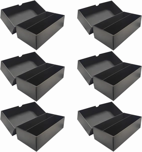 6-Pack Trading Card Storage Box - 1600-Capacity Crush-Resistant Organizer for CCG/Sports/PSA Cards with Acid-Free Layers‌
