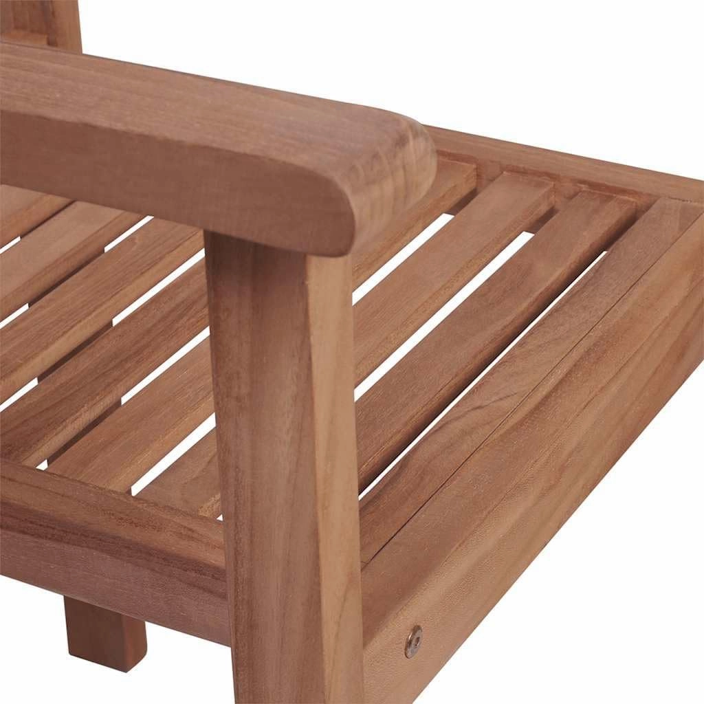 6-Piece Stackable Teak Wood Patio Chairs with Beige Cushions, Outdoor Furniture Set for Garden Poolside Dining Beach Camping