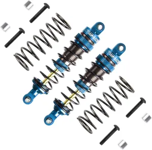 90mm RC Oil Shock Absorber Big Bore Damper for 1/10 Slash,Stampede,Rustler, Hoss,Bandit, Ford, Vorteks,etc. Parts Upgrade Replace 2Pcs(Blue)