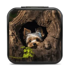 A Little Yorkshire Terrier Switch Game Case Switch Game Holder Cartridge Case Storage 24 Games & 2 Micro Sd Card Slots, Travel Carry Cases, Portable Games Card Storage, Hard Shell, Buckle Closure