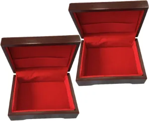 ABOOFAN 2pcs Wooden Poker Storage Case Holder Box with Lid Dust and Easy to Clean Safe and Stylish Poker Card Organizer for present and Personal Use