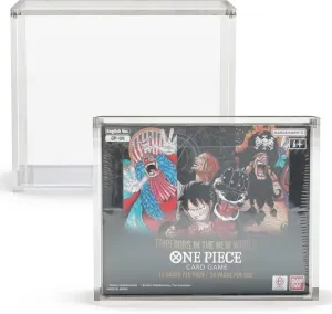Acrylic Case Display for Bandai One Piece TCG Booster Box – English Version, UV Protected, Stackable, Dustproof, Display Protector for Collectible Card Game Boxes, Pack of 1