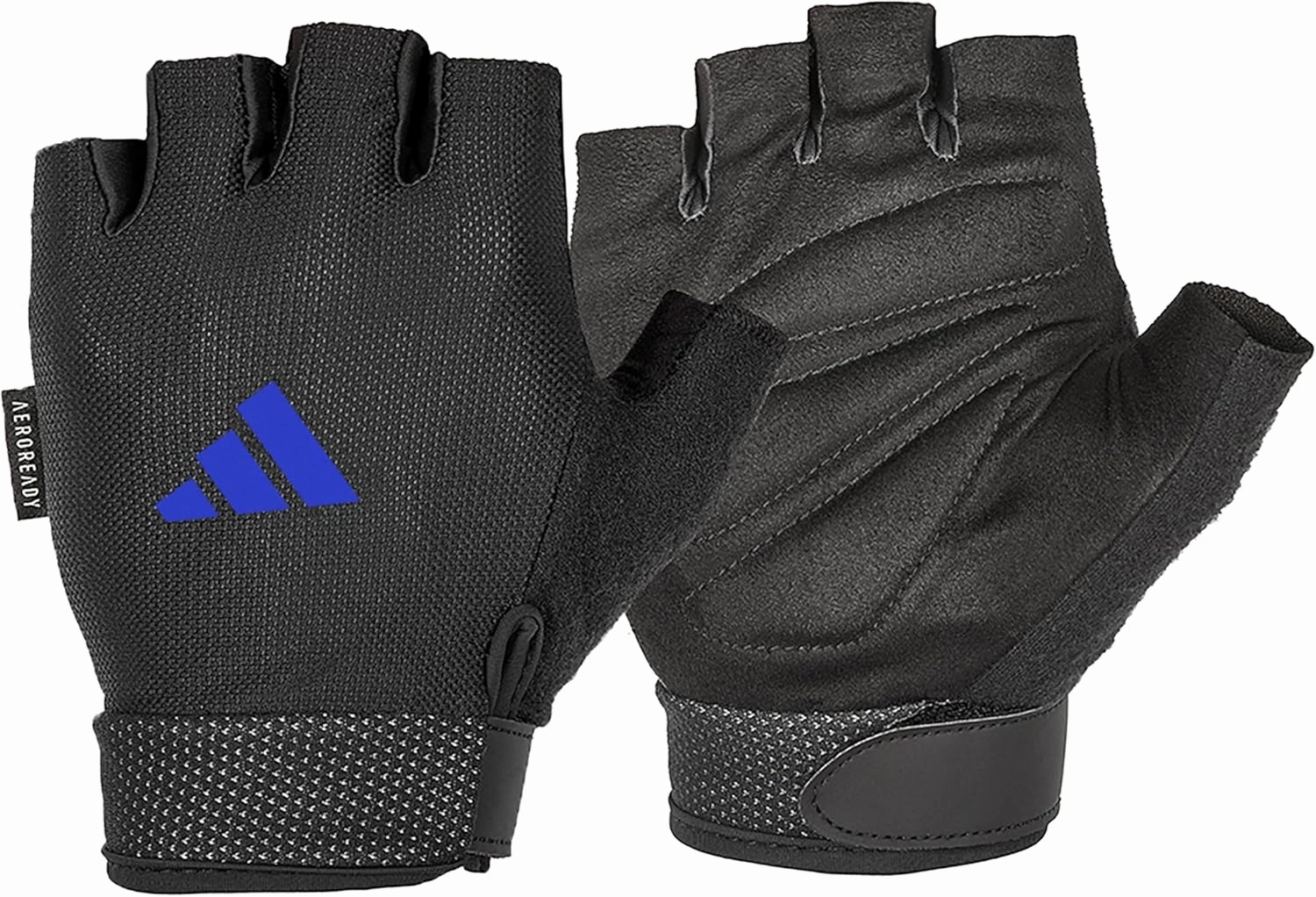 adidas Essential Weightlifting Gloves, Adjustable Fingerless Workout Gloves