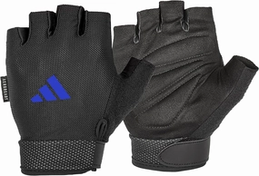 adidas Essential Weightlifting Gloves, Adjustable Fingerless Workout Gloves